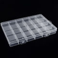 18/24 Grids Plastic Jewellery Organizer Box Adjustable Dividers Portable Clear Jewelry Storage Box. 