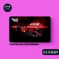 F1 FERRARI - Access Card and Touch N Go Sticker (Waterproof, High Quality). 