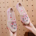 【ZIME】2024cb Summer Mesh Shoes Women's Wedge Embroidered Shoes Old Beijing Cloth Shoes Women's Shoes Breathable Chinese Ancient Style Women's Shoes Casual. 