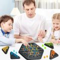 Educational Rubber Band Geometry Chain Triangle Chess Interactive Battle Duel Board Strategy Game Puzzle Game Toy Kids Game. 