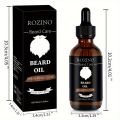 ROZINO Beard Care Oil, 30ml - Deep Moisturizing & Refreshing, Non-Greasy Formula for Messy, Dry Beards | Plant-Based Essence, Hypoallergenic, Gentle on Skin. 