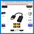 DP To HDMI Adapter 4K*2K Display Port Male to HDMI Female Adapter Converter Cable for HDTV Projector & 3D Audio/Video, (Eyefinity Multi-Screen), Black. 