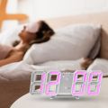 3D Led Wall Clock Date Temperature Display Digital Alarm Clock for Home Living Room Office Warehouse. 