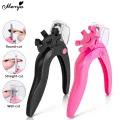Monja Fake Nail Clippers U-shaped Adjustable Fake Nail Cutter Trimmer Anti-Splash False Nail Clipper Cover DIY Nail Art Care Tool. 