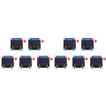 10X 0.96 Inch IIC I2C Serial GND 128X64 OLED LCD LED Display SSD1306 for Arduino Kit White Display. 