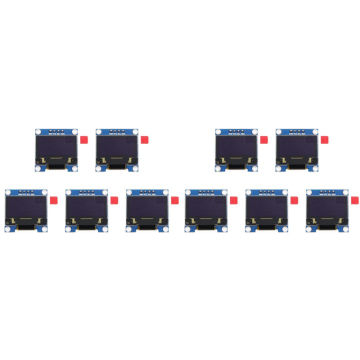 10X 0.96 Inch IIC I2C Serial GND 128X64 OLED LCD LED Display SSD1306 for Arduino Kit White Display