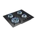4 Burner Black Tempered Glass Gas Cooker Hob. 