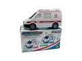 Battery operated Rescue Ambulance Toy  Light & Siren Sound Emergency Vehicle with Lights and Sounds /Ambulance Hospital Battery Operated Toy, Colorful Lighting,  360° Rotating, Bump & Go Action, Ambulance Music & Sound, Rooftop Emergency Lights. 