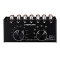 Signal Selector Switch-1 * 6 input 1 output stereo audio signal selection switcher-black. 
