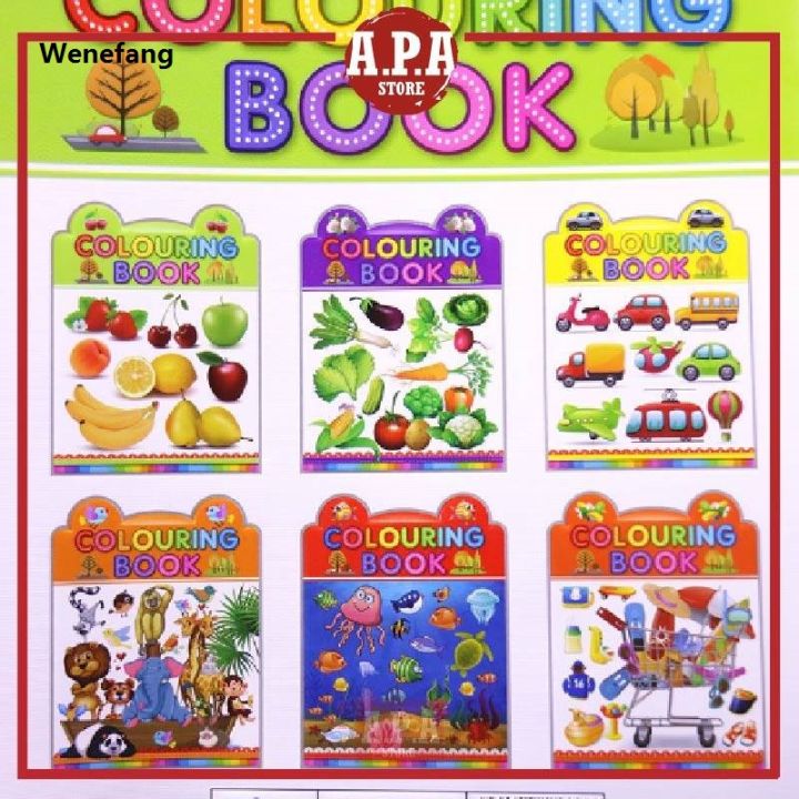Wenefang Original APA Colouring Book Buku Mewarna Kids Coloring 16 ...