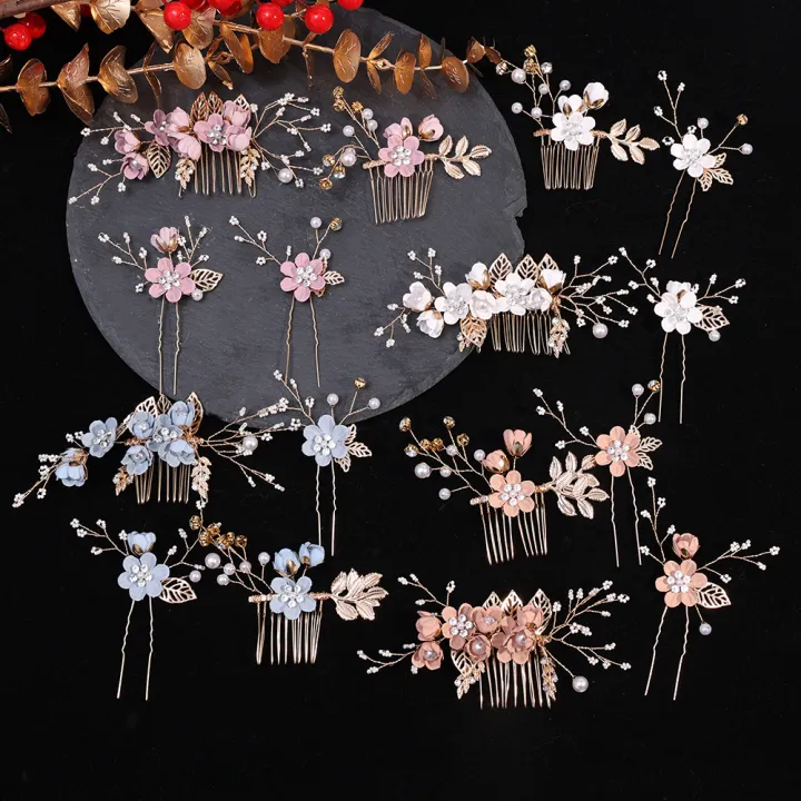 4pcs/Set%20Pearl%20Flower%20Hairpin%20Side%20Comb%20Golden%20Leaf%20Shaped%20Alloy%20Tiaras%20Wedding%20Bride%20Insert%20Hair%20Clips%20Hair%20Jewelry%20Bride%20Headwear%20-%20Image%203