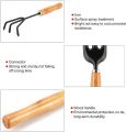 Gardening Tools kit Hand Cultivator, Small Trowel, Garden Fork (Set of 3). 