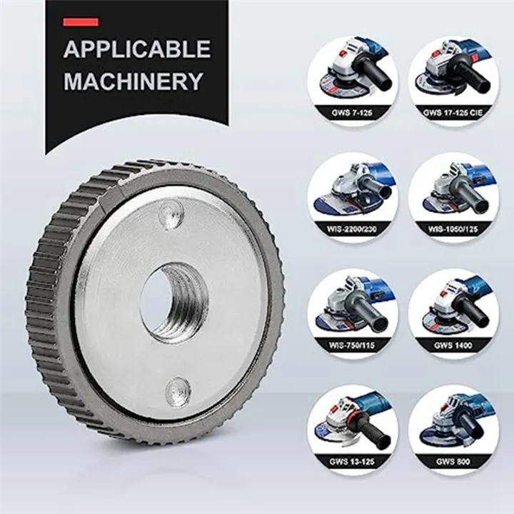 2PCS%20Angle%20Grinder%20Pressure%20Plate%20M14%20Quick%20Release%20Angle%20Grinder%20Kit%20Set%20Clamping%20Flange%20Nut-Silver%20-%20Image%202