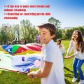 Parachute Play Toy With Handles Outdoor Team Game Waterproof Umbrella Toy Development Training For Children Rainbow Parachute. 