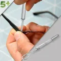 【ZIME】10Pcs 3In1 Eyeglass Screwdriver Sunglass Watch Repair Kit With Keychain Portable Hand Tools Screwdriver Stainless Steel Tools. 