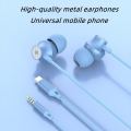 YONINE Metal 3.5mm Type-c Earbuds Mobile Wired Headphones Sport Earphone Headset with Mic for Xiaomi Huawei Samsung Phone. 