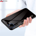 PlusCase for Huawei Y5P Case Glass Hard Gradient Painted Shockproof Phone Back Cover. 
