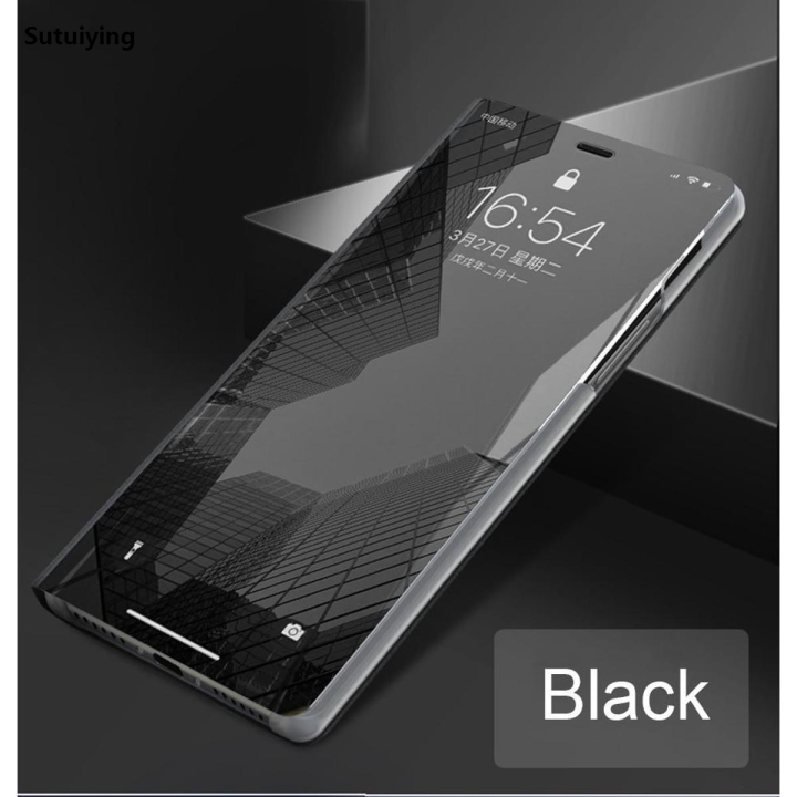 Sutuiying Smart Mirror Flip Phone Case For Samsung Galaxy A2 Core View PU Leather Stand Protective Cover