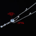 Rhinestone Dangle Belly Button Ring with Waist Chain Drop Pendant -Navel Piercing Button Body Piercing Bikini Jewelry. 