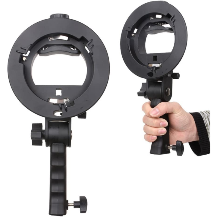 S-Shaped Bowns Mount Speedlight Holder Handheld Flash Bracket ...