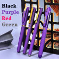 【The Quiet Page】4pcs/set Large Capacity Neutral Pen Black Blue Purple Green Red Ink 0.7mm Pen Carbon Calligraphy Teacher Business Signature. 