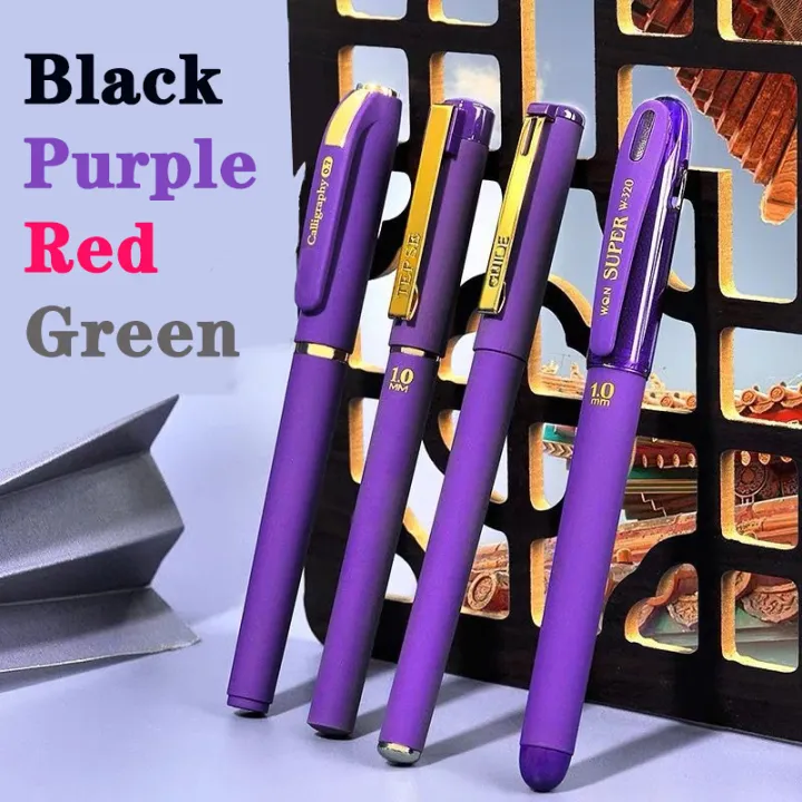 %E3%80%90The%20Quiet%20Page%E3%80%914pcs/set%20Large%20Capacity%20Neutral%20Pen%20Black%20Blue%20Purple%20Green%20Red%20Ink%200.7mm%20Pen%20Carbon%20Calligraphy%20Teacher%20Business%20Signature%20-%20Image%203