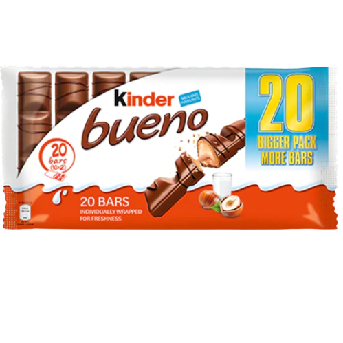 Kinder Bueno Bulk Pack 20 Bars ( 10x 43g)