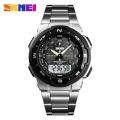 SKMEI Stainless Steel Dual Display Waterproof Watch For Men 1370. 