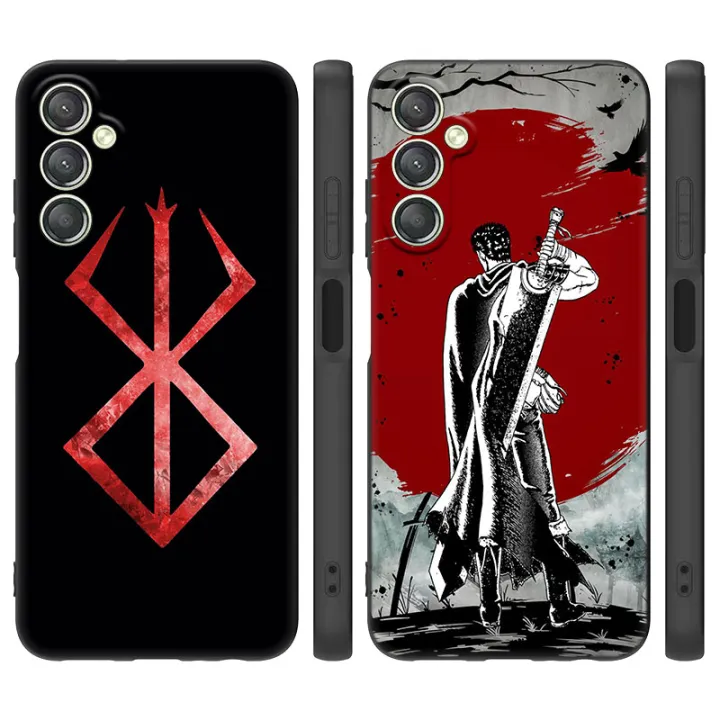 Anime Berserk Guts Black Case For Samsung Galaxy A15 A14 A05 A34 A54 A52S A53 A33 A23 A24 A13 A12 A22 A32 A50 A51 A70 A71 A73 5G