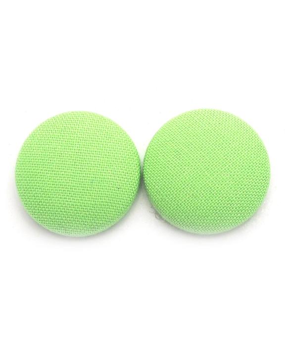 Women's Button Earrings - Light Green