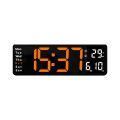 13 Inch Large Wall Clock Remote Control Memory Electronic Clock Date Week Temperature Display Bedside Clock 10 Level Brightness LED Digital Clock. 