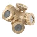 Garden Brass Spray Misting Nozzle 4-Hole Sprinklers Fitting Hose Water Connector High Quality Spray Nozzle. 