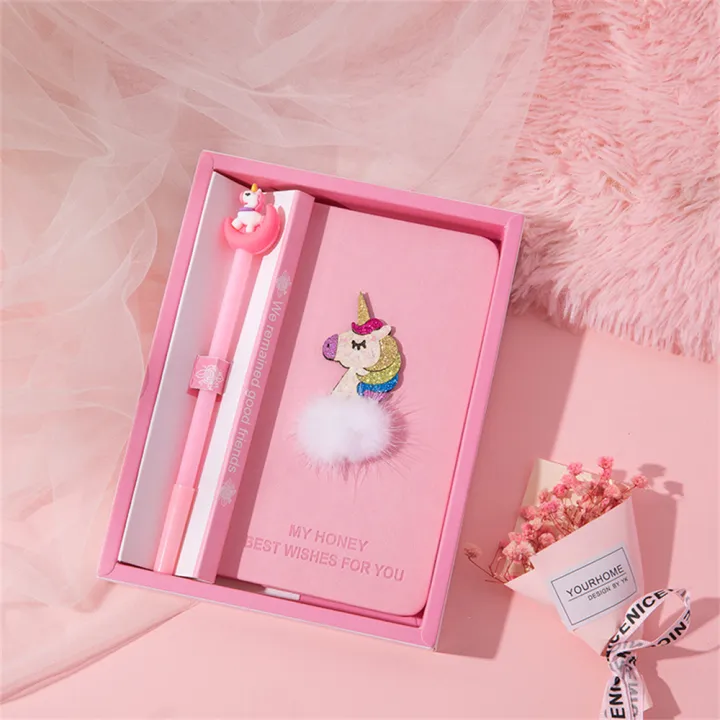 Kids%20Gift%20School%20Office%20Supply%20Diary%20Pen%20Kawaii%20Stationery%20Book%20Notepad%20Notebook%20Unicorn%20Set%20Cute%20-%20Image%208