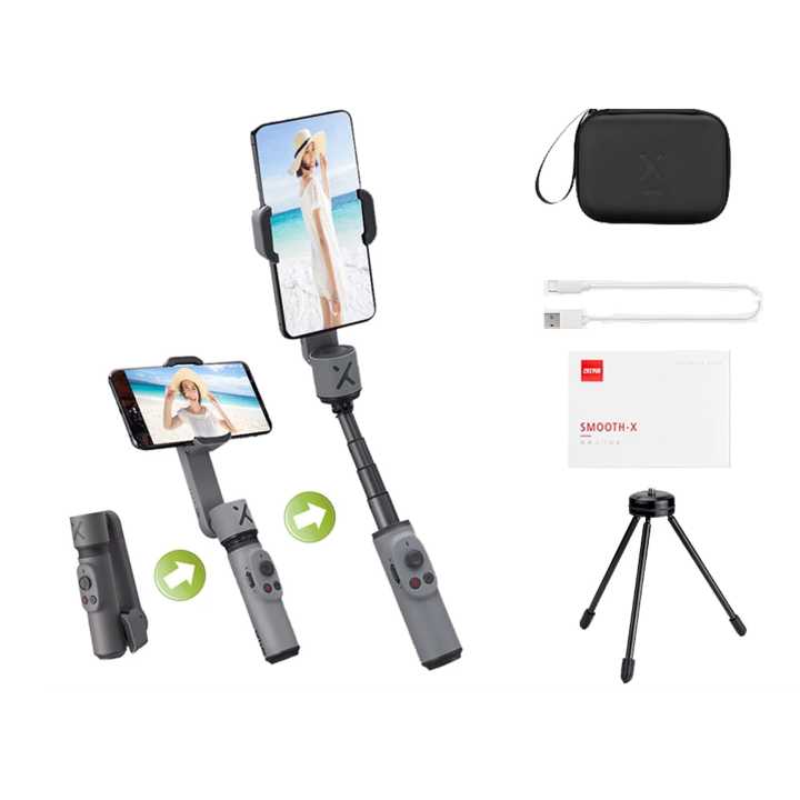 Original ZHIYUN Smooth X 2-Axis Handheld Gimbal Stabilizer YouTube Video Vlog Tripod for iPhone XR