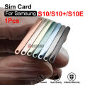 Black Blue Silver Single + Dual Sim Tray MicroSD SIM Card Slot For Samsung Galaxy S10 Plus S10+ S10E Replacement Part. 