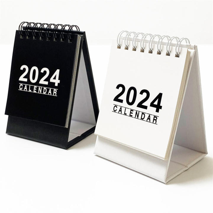 Black%20White%202024%20Desk%20Calendar%20Kawaii%20Coil%20Calendar%20To%20Do%20List%20Monthly%20Daily%20Planner%20Agenda%20Organizer%20Cute%20Office%20Supplies%20-%20Image%202