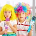 Kids Microphone for Singing, Wireless Bluetooth Karaoke Microphone for Adults, Toys for Boys Girls Gift for Birthday Party. 