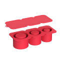 1PC Ice Grid Mold Silicone Ice Cube Maker With Lid For Making 3 Hollow Cylinder MLK. 