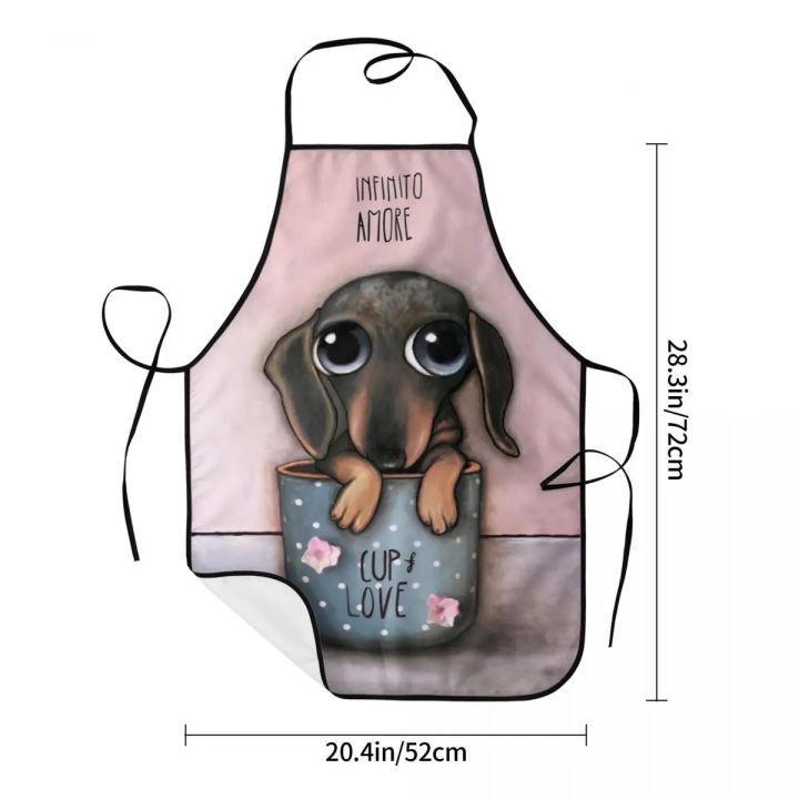 NEW%20Dachshund%20Cup%20Love%20Aprons%20for%20Men%20Women%20Sausage%20Wiener%20Badger%20Dogs%20Adult%20Unisex%20Kitchen%20Chef%20Bib%20Tablier%20Cuisine%20Cooking%20Baking%20-%20Image%205