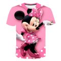 Girl's Clothing Summer 2023 Mickey Minnie Mouse Disney Short Sleeve T-shirts for Girls Funny Fashion Streetwear Shirt. 