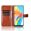 Vantime for OPPO A18 A38 A58 A78 4G A98 F23 5G Retro Crazy-horse Wallet Case Cards Holder Flip Cover. 