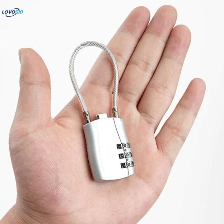 3%20Digit%20Combination%20Lock,%20Padlock%20Cable%20Locks,%20Metal%20Backpack%20Portable%20Suitcases%20Padlock%20Cable%20-%20Image%203
