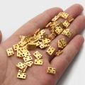 50Pcs Mini Metal Hinges Nails Mini copper hinge Miniature small fold DIY Miniature niture Dollhouse Accessory Building model. 