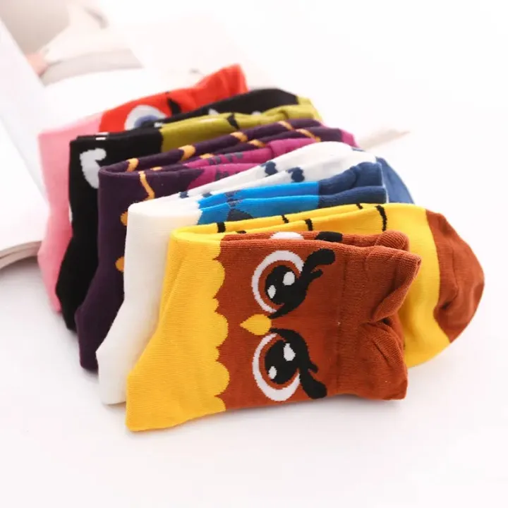 5%20Pairs%20New%20Fashion%20Colorful%20Harajuku%20Korean%20Kawaii%20Cute%20Women%20Socks%20Cat%20Dog%20Owl%20Stripe%20Avocado%20Girl%20Cotton%20Cartoon%20Socks%20-%20Image%204