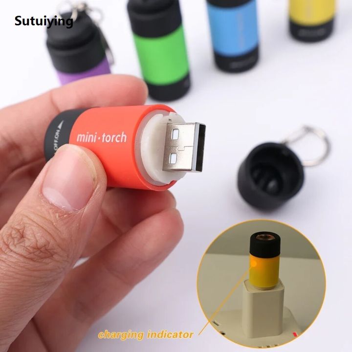 Sutuiying%20Led%20Mini%20Torch%20Light%20Portable%20USB%20Rechargeable%20Pocket%20Keychain%20Flashlights%20Waterproof%20Outdoor%20Hiking%20Camping%20Torch%20Lamp%20Lantern%20-%20Image%202