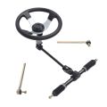 UTV Steering Wheel Assembly Kit Metal 300mm Enhanced Driving Experience Go Kart Steering Wheel Kit High Strength for 110cc 125cc 140cc 150cc Vehicles. 