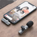 Wireless Lavalier Microphone Portable Audio Video Recording Mini Mic For iPhone Android Facebook Youtube Live Broadcast Gaming. 