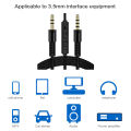 Audio Cable 3.5mm To Jack 3.5mm Speaker Line 1.2m Aux Cable Male To Male With Mic To Volume Control For Headphone. 