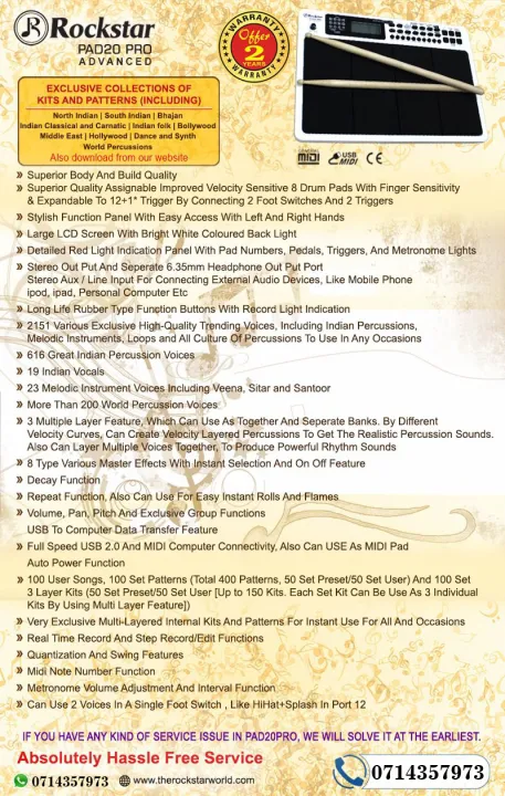 Rockstar%20PAD20%20PRO%20Advanced%20Octa%20pad%20Electronic%20Drum%20Multi%20pad%20&%20Drum%20Machine,%20Hand%20Playable%20-%20White%20With%2029%20Buttons,%208%20Pad%20-%20Image%206