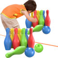 Kids Mini Bowling Set includes 10 Multicolor Pins & 2 Balls. 